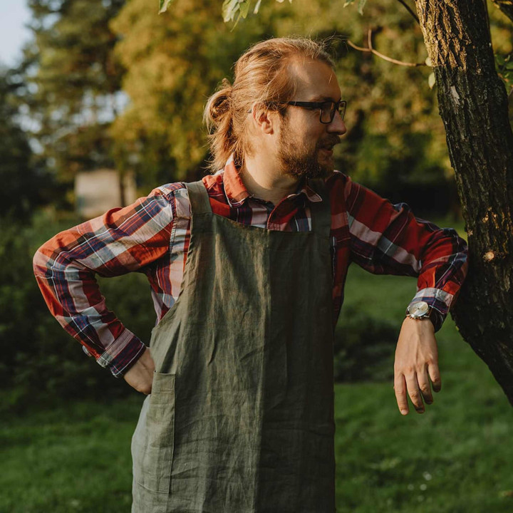 Schürze Ronja (olivgrün)