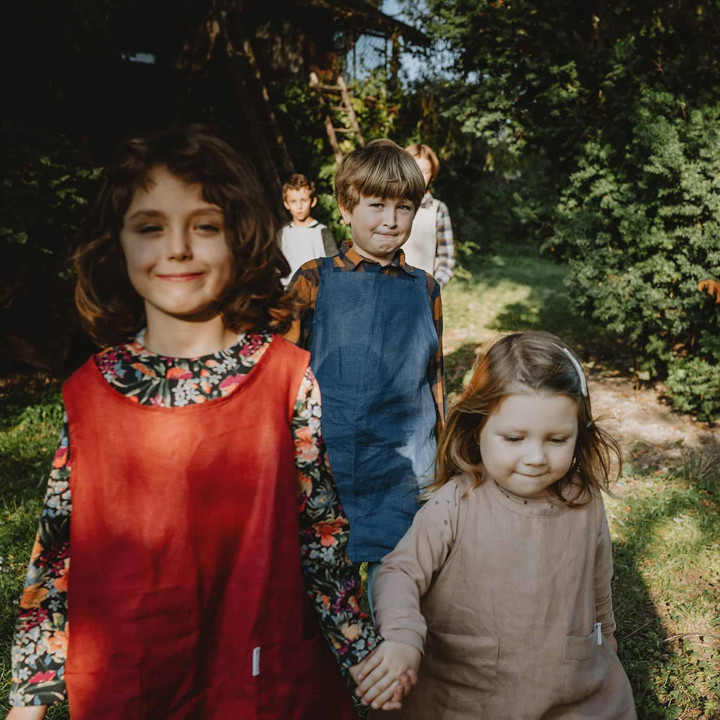 Kinderschürze Lotta (indigo)