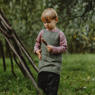 Kinderschürze Lotta (olivgrün)