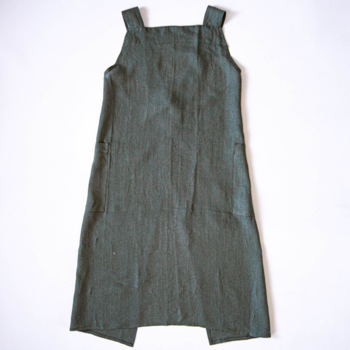 Japanische Schürze Madika (olivgrün)