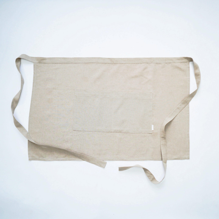 Schürze mit Bindeband (natur)