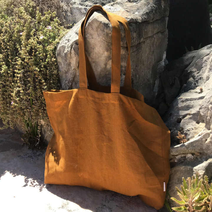 Torba lniana Agda (cynamon)