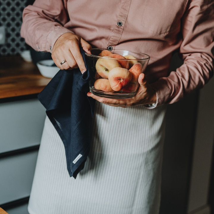 Leinen-Tuch (tintenblau)