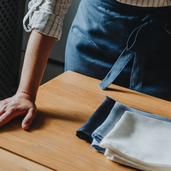 Leinen-Tuch (tintenblau)