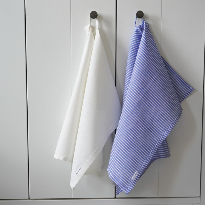 Leinen-Tuch (blaue Streifen)