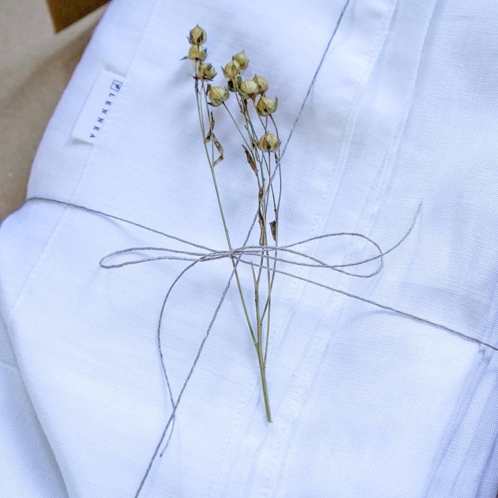 Leinenvorhänge (weiß)