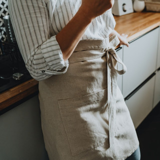 Schürze mit Bindeband (natur)