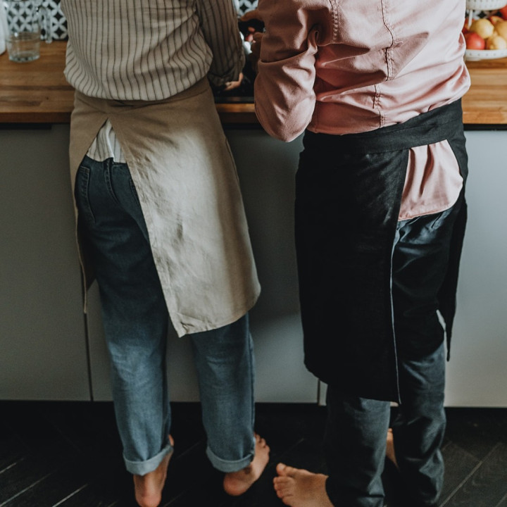 Schürze mit Bindeband (natur)