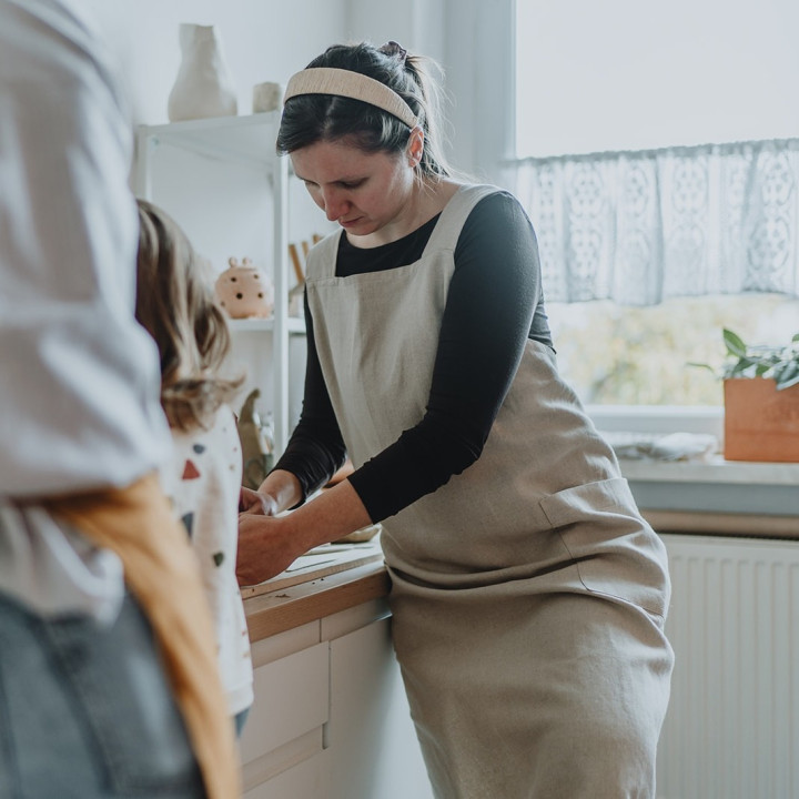 Japanische Schürze Madika (natur)