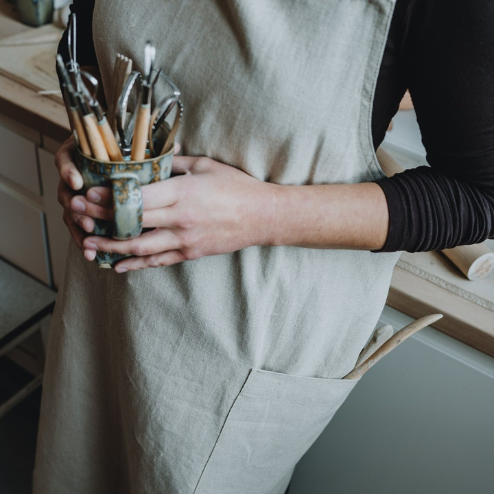 Japanische Schürze Madika (natur)