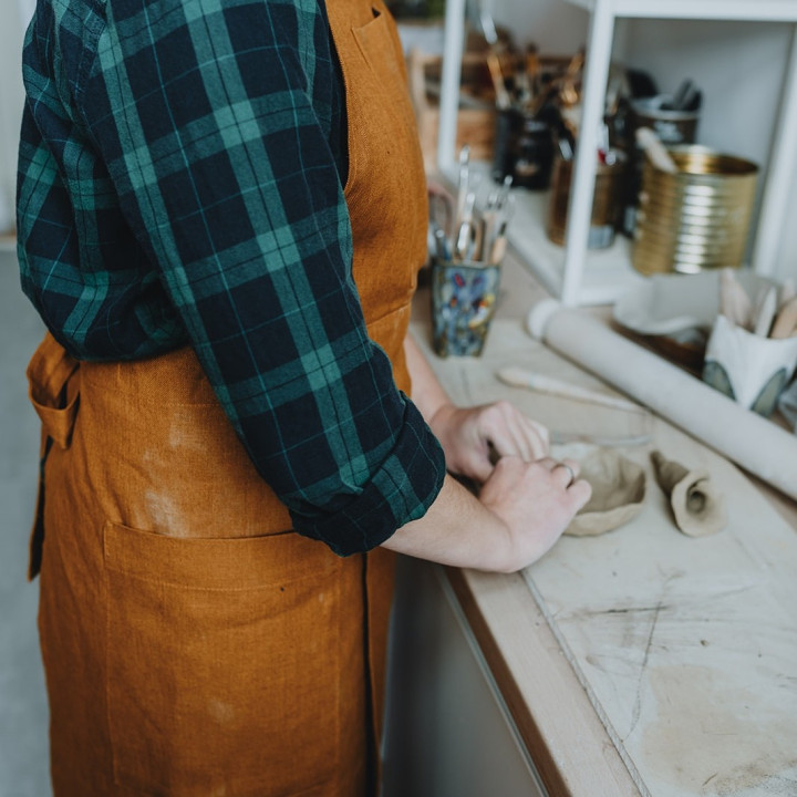 Fartuch do ceramiki (na szelkach)