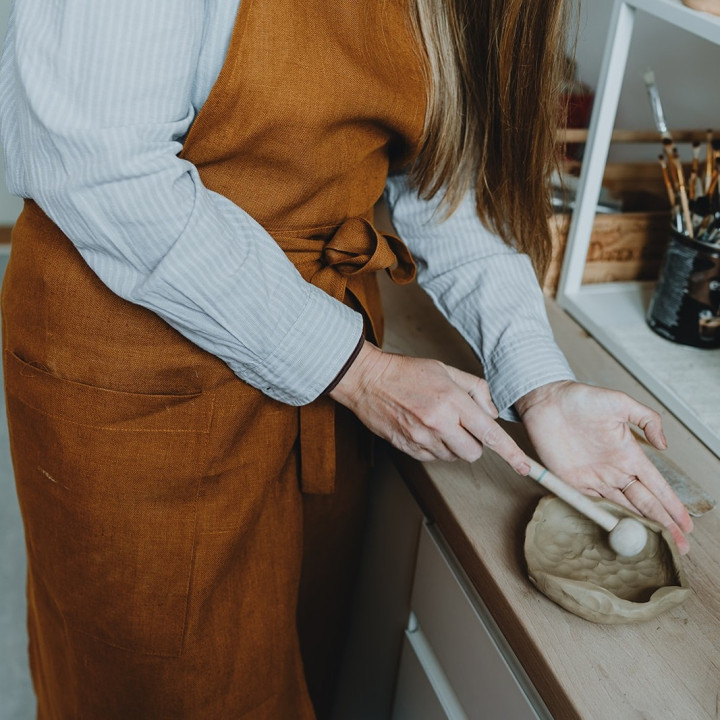 Fartuch do ceramiki II (wiązany na szyi)