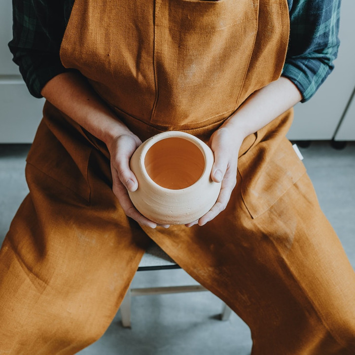 Fartuch do ceramiki II (wiązany na szyi)