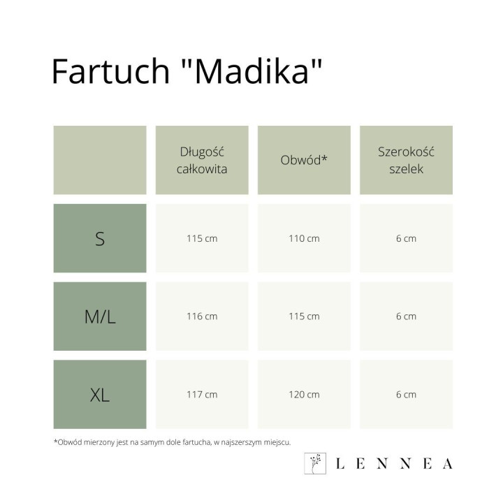 Fartuch japoński Madika (czarny)